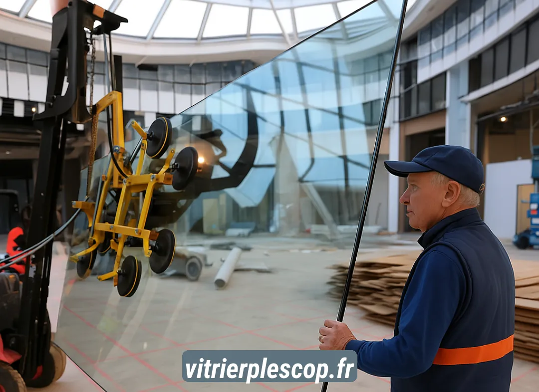 Remplacement de vitrine magasin Plescop